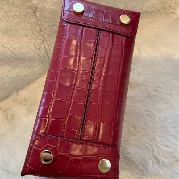 NWT MICHAEL KORS MERCER STUDIO EMBOSSED LEATHER CROSSOVER TOTE BAG - Picture 5 of 9